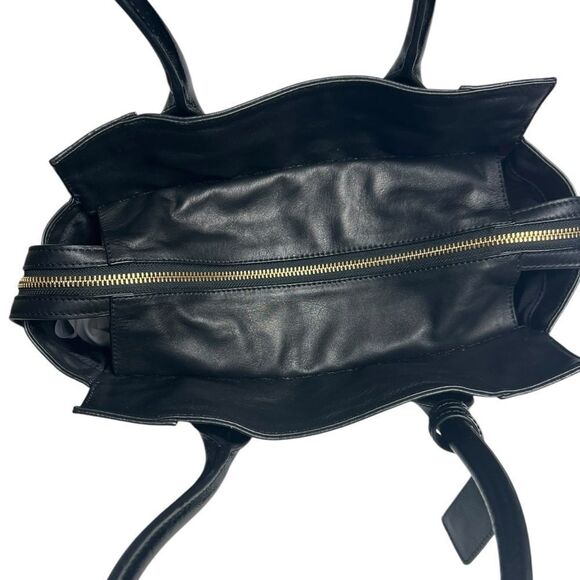 Badgley Mischka Black Leather Shoulder Bag - Picture 5 of 11